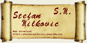Stefan Milković vizit kartica